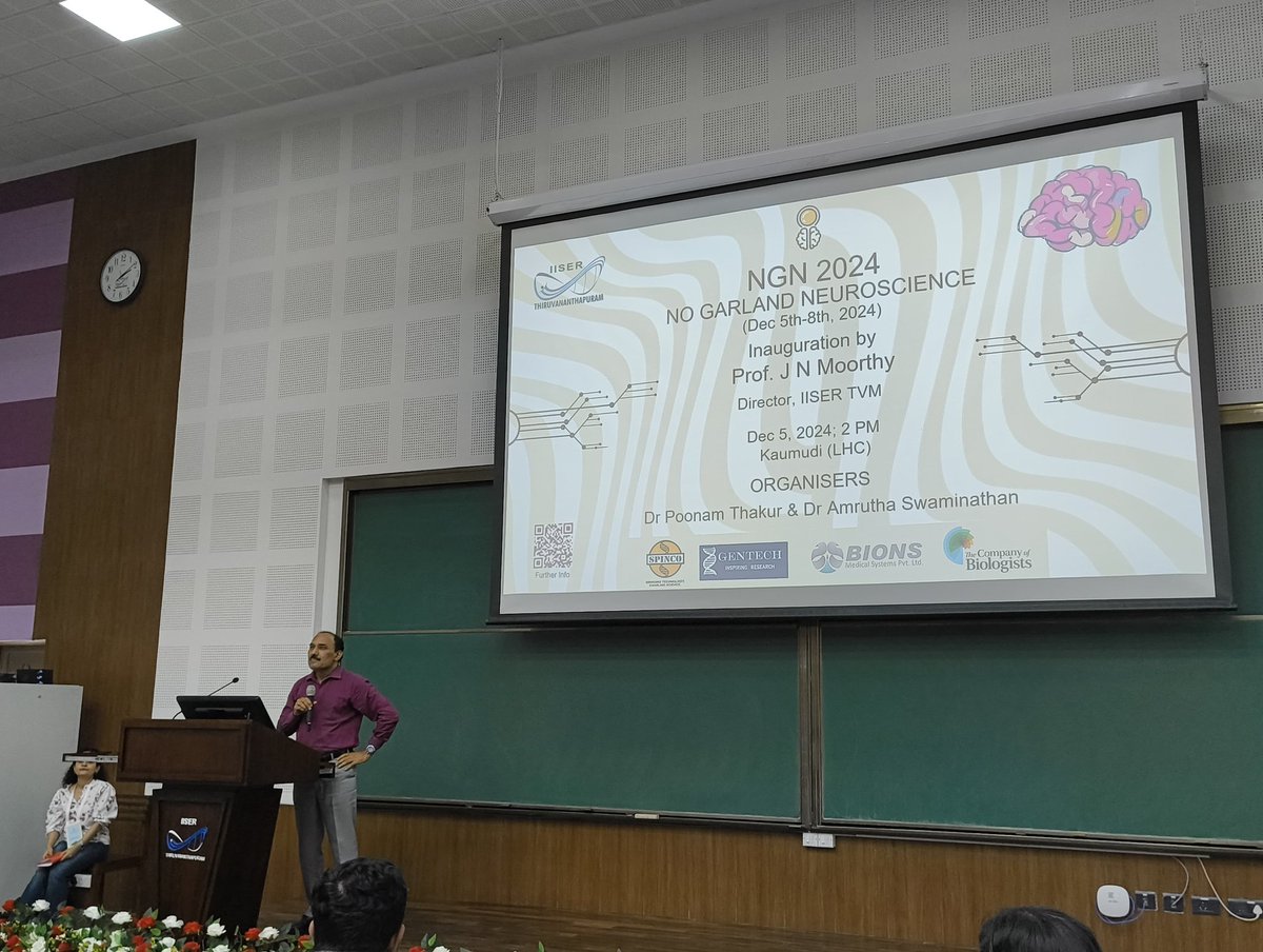NGN_2024's tweet photo. #NGN2024 has officially begun! We are honoured to have Director Prof. J.N. Moorthy inaugurate the conference. We look forward to the 3 days of amazing science and fun :) https://t.co/lPevSpAmIl
