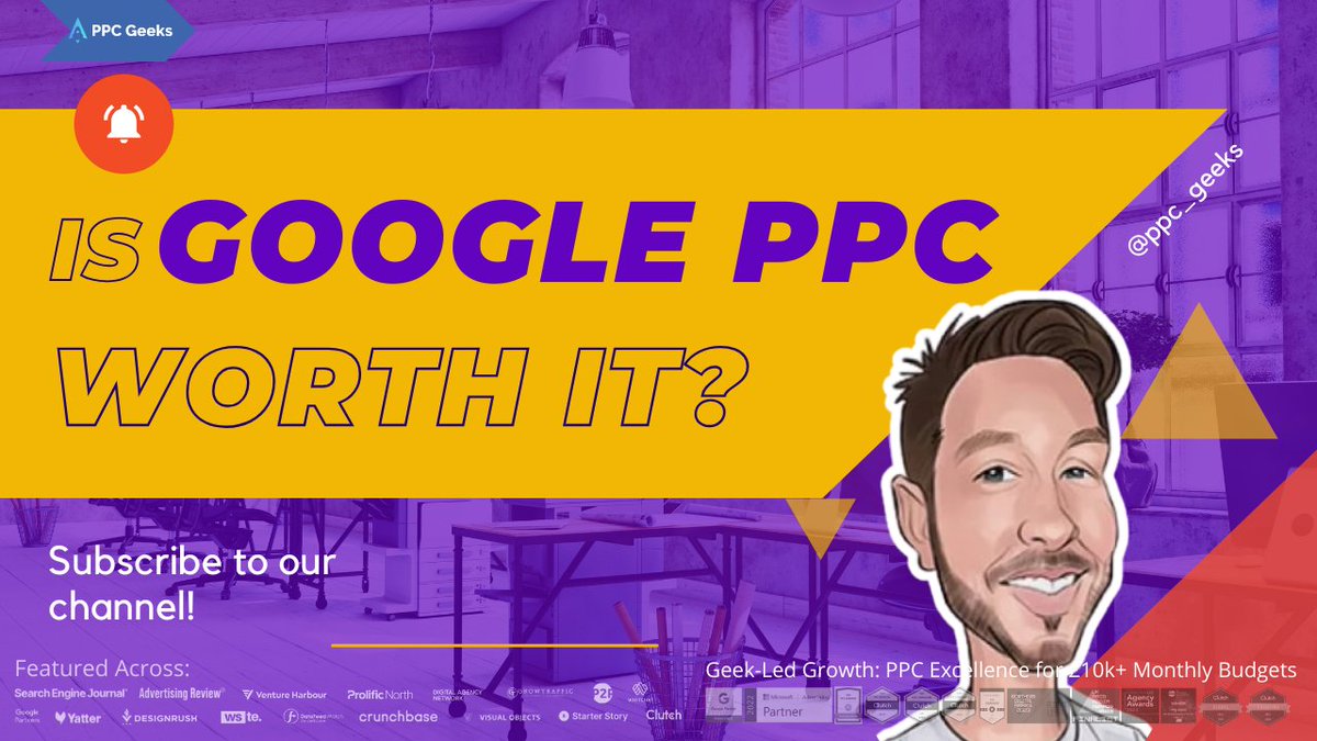 PPC_Geeks's tweet image. Is Google PPC worth it? 🤔 Dive into this expert breakdown by PPC Geeks&apos; co-founder Dan to learn how it can transform your ROI &amp;amp; attract targeted traffic! 🚀💰 

Watch now: youtu.be/vKWdy4BxKho

#GooglePPC #DigitalMarketing #ROI #PPCtips #OnlineAdvertising