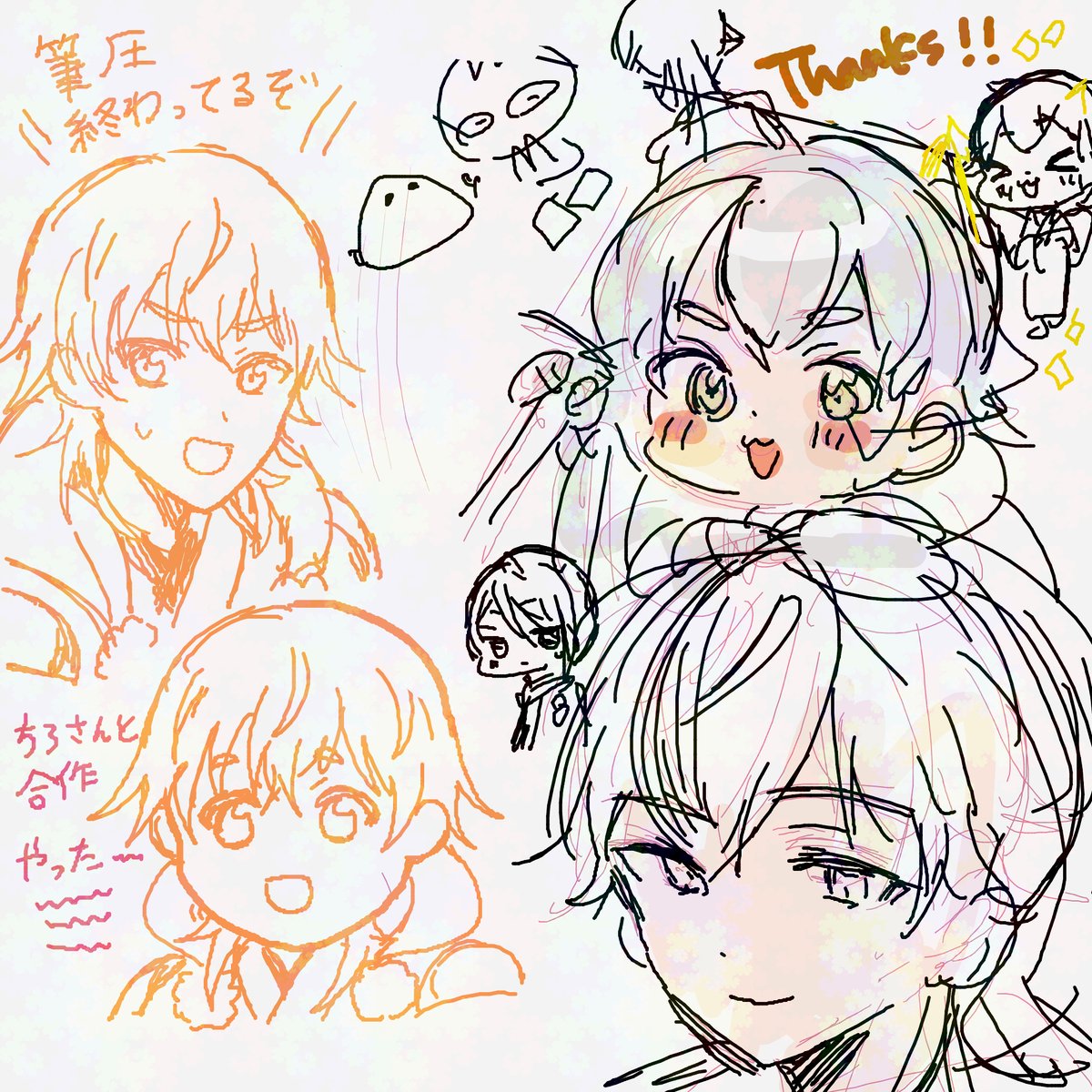 この間ちろさん(@chiro130)とさっくり絵チャした時の記録✒ 