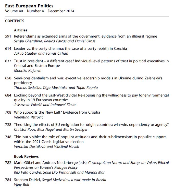 East European Politics (@eepolitics) on Twitter photo 🔥 The new issue incl. #FREE content is out now👉tandfonline.com/toc/fjcs21/40/… 🔥 <a href="/AdamFagan24/">Adam Fagan</a> <a href="/kopeckydvorec/">Petr Kopecky</a> <a href="/LBustikova/">Lenka Bustikova</a> <a href="/AndreaPirro/">Andrea Pirro</a> 🔥 The new issue incl. #FREE content is out now👉tandfonline.com/toc/fjcs21/40/… 🔥 <a href="/AdamFagan24/">Adam Fagan</a> <a href="/kopeckydvorec/">Petr Kopecky</a> <a href="/LBustikova/">Lenka Bustikova</a> <a href="/AndreaPirro/">Andrea Pirro</a>