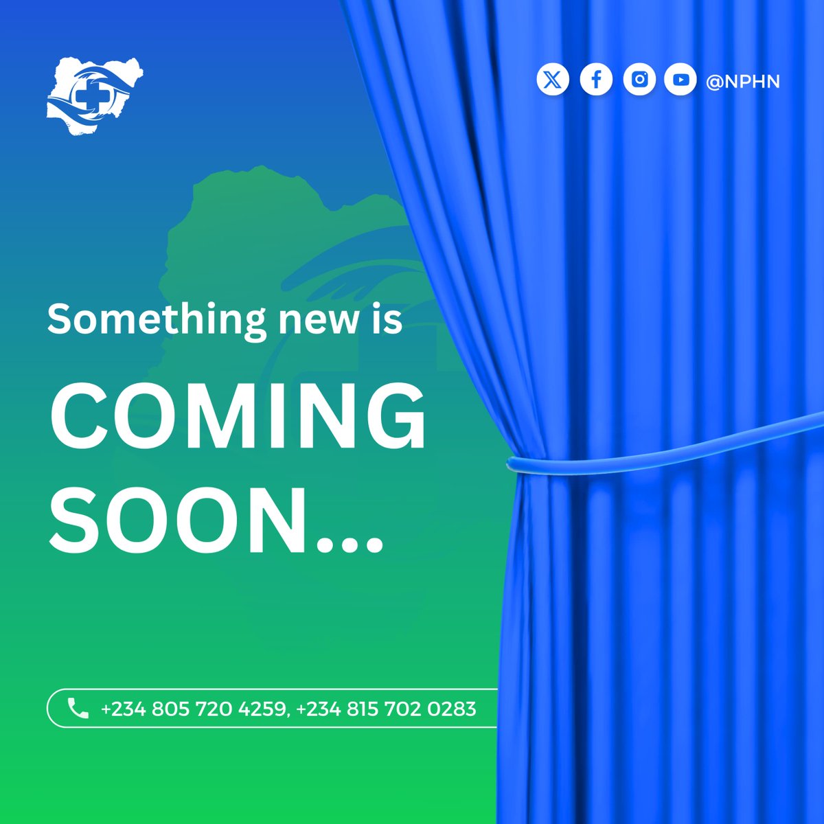 NPHNetwork's tweet photo. Empowering healthier lives, together! 

Anticipate the launch of the  Network of Public Health Network, a pioneering public health organisation! 

What we do and what we stand for?
Watch out!

#PublicHealth #Empowerment #ComingSoon https://t.co/kQIT8m5JXs