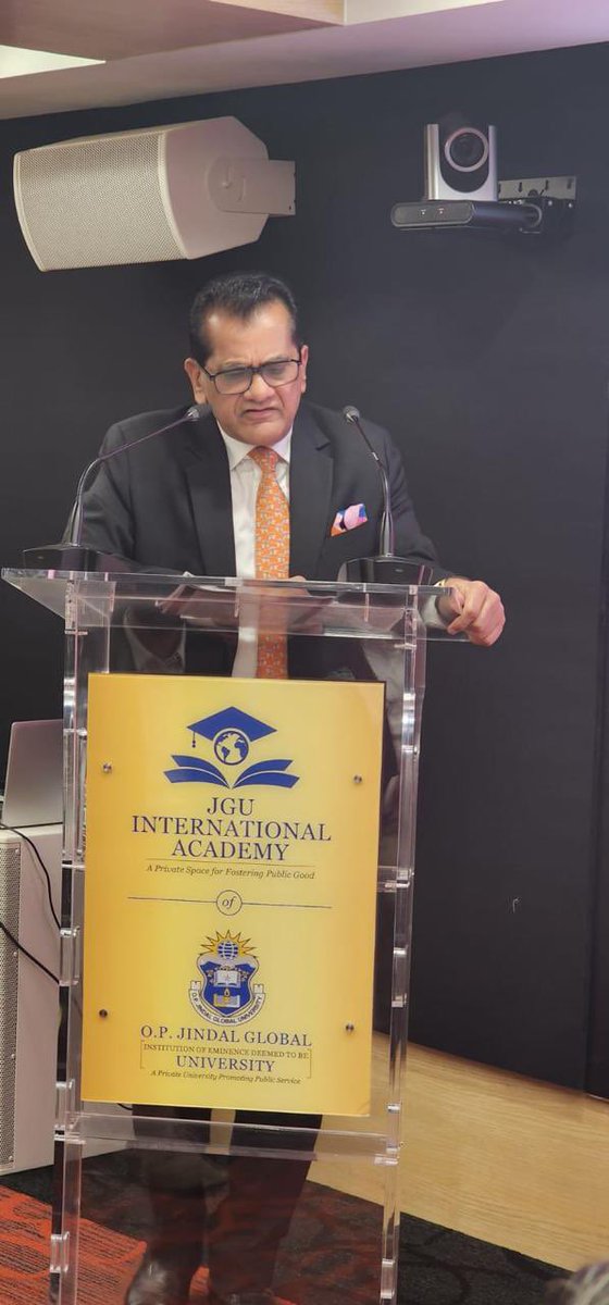 amitabhk87's tweet photo. Delighted to give my impressions at the Jindal Law University G20 Centre on the Summit Outcomes of the recently concluded G20 Summit in Rio. While complimenting #BraziI for its Presidency I highlighted the significant role played by India as a Troika member. I emphasised the need for Global South to pursue greater ambition on climate finance, debt and MDB reforms.
With the next presidency in South Africa’s hands, it is imperative to be ambitious and pursue action emerging from New Delhi and Rio Leaders’ Declarations. The voices of emerging markets must shape the collective future. @JindalLaw
