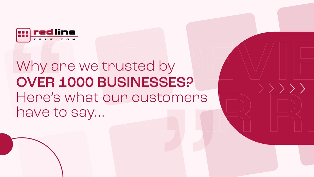 redlinehereford's tweet image. 📣Herefordshire businesses ... are you looking for support with your business communications? Swipe to see what our customers think and head to our website to find out more: redlinetele.com
 #CloudPhoneSystem #Connectivity #BusinessMobiles
