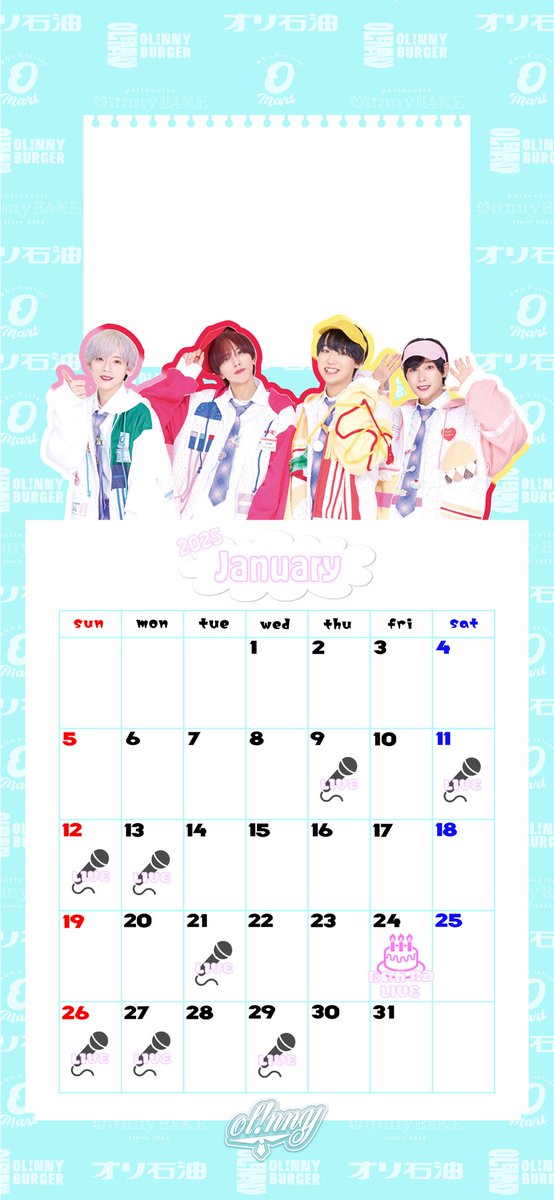 olinny_official's tweet photo. 🎍✨ 1月スケジュール ✨🎍
ol!nnyイベントスケジュール🗒✍️
(2024.12.05時点)

イベントの詳細やチケット販売情報については随時こちらのアカウント
からお知らせ致します。

※スケジュールはやむを得ず直前に追加や変更になる可能性が御座います。予め、ご了承下さい。

#olinny #オリニー https://t.co/AqBAGzXgRv