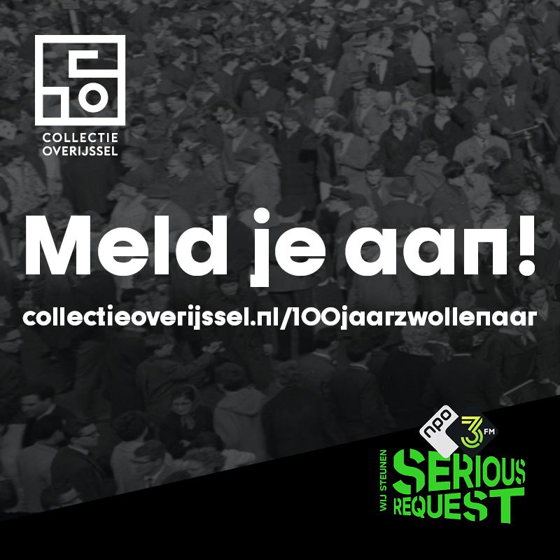 Sta jij al in de rij? 🧑‍🤝‍🧑 🧑‍🤝‍🧑 🧑‍🤝‍🧑 

Op vrijdag 𝟐𝟎 𝐝𝐞𝐜𝐞𝐦𝐛𝐞𝐫 vormen we met zo veel mogelijk Zwollenaren een rij door het centrum van Zwolle om geld in te zamelen voor <a href="/3FM/">3FM | We Want More!</a> Serious Request. 

Doe mee en meld je aan via> buff.ly/3Vdu2D3