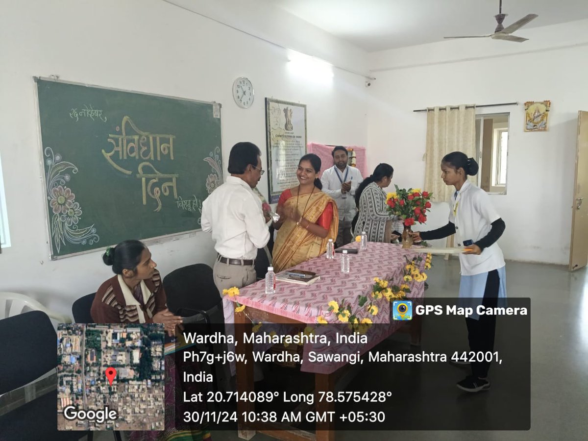 fntcnwardha's tweet photo. On 30/11/24  FNTCN college celebrated Constitution Day to commemorate the adoption of the Indian Constitution. 
#ConstitutionDay #Nursingcollege https://t.co/0mOTWxfJ9y