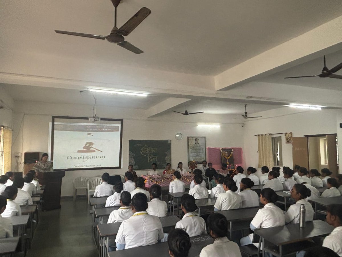 fntcnwardha's tweet photo. On 30/11/24  FNTCN college celebrated Constitution Day to commemorate the adoption of the Indian Constitution. 
#ConstitutionDay #Nursingcollege https://t.co/0mOTWxfJ9y