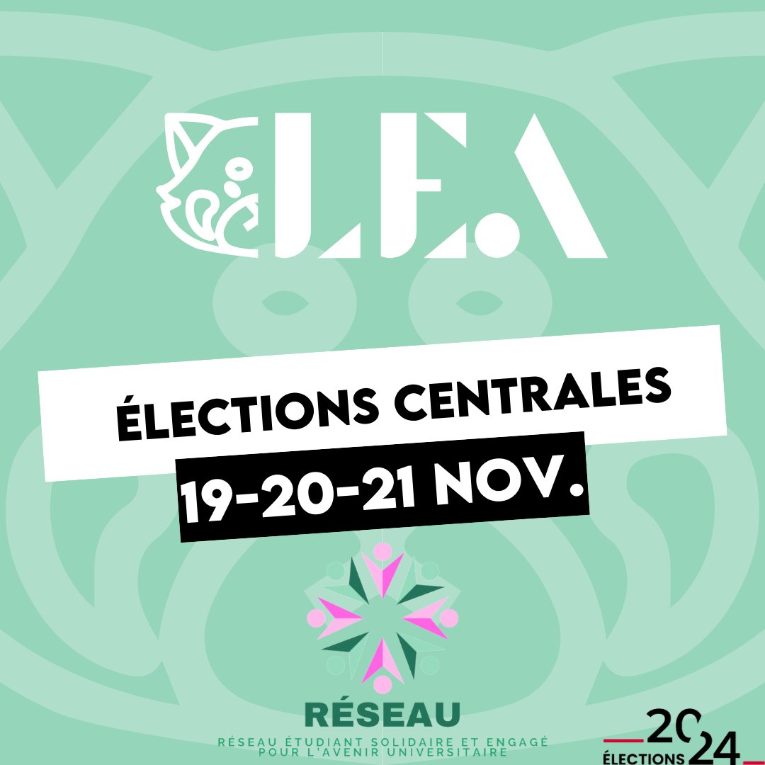 FederationLea's tweet photo. Notre fédération LEA est fière de soutenir la liste RÉSEAU dans ces élections étudiantes ! Ensemble, nous partageons des valeurs fortes pour construire un campus plus engagé et inclusif https://t.co/T1pEOvLIA7