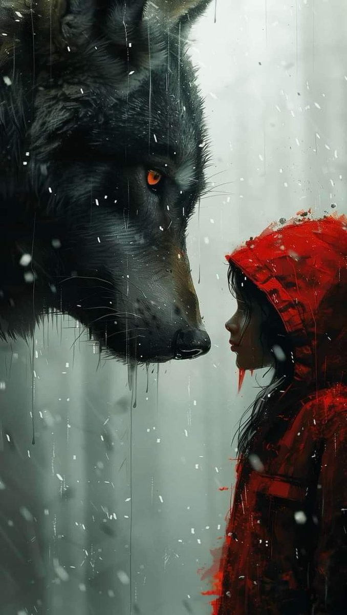 lauri366's tweet image. Un día Caperucita se cansó de huir al lobo y decidió ir a buscarle 
Para decirle ... Ya no te tengo miedo...ahora con viviremos juntos y lucharemos juntos y nos protegeremos el uno al otro