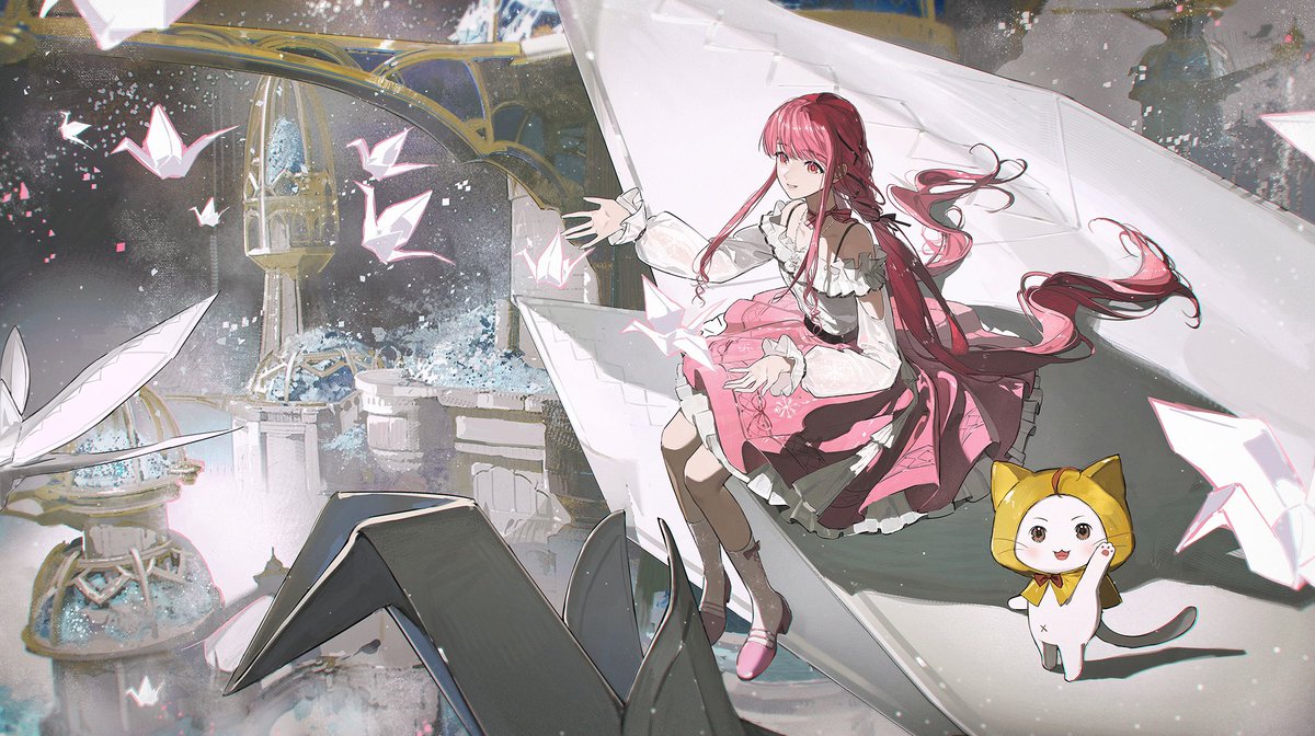 akihare_'s tweet image. 等了好久终于可以玩无限暖暖了！画了暖暖大喵在愿望梦境仓库里乘着纸鹤飞舞~ 祝大家玩得开心！！

#无限暖暖 #InfinityNikki