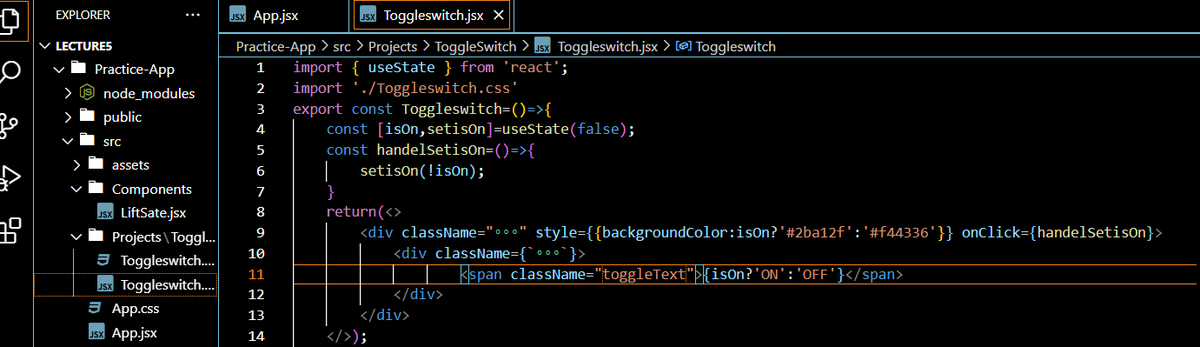 Undrrtd__'s tweet photo. =>Diving Deeper into React.js: A Journey of Growth!
Today, I looked at two interesting ideas in React.js that depict how great its component-based architecture is:
1️⃣ Lifting the State Up
2️⃣ Creating a Toggle Switch Button
#ReactJS #FrontendDev #WebDevelopment #JavaScript https://t.co/KFf6h1yoUJ