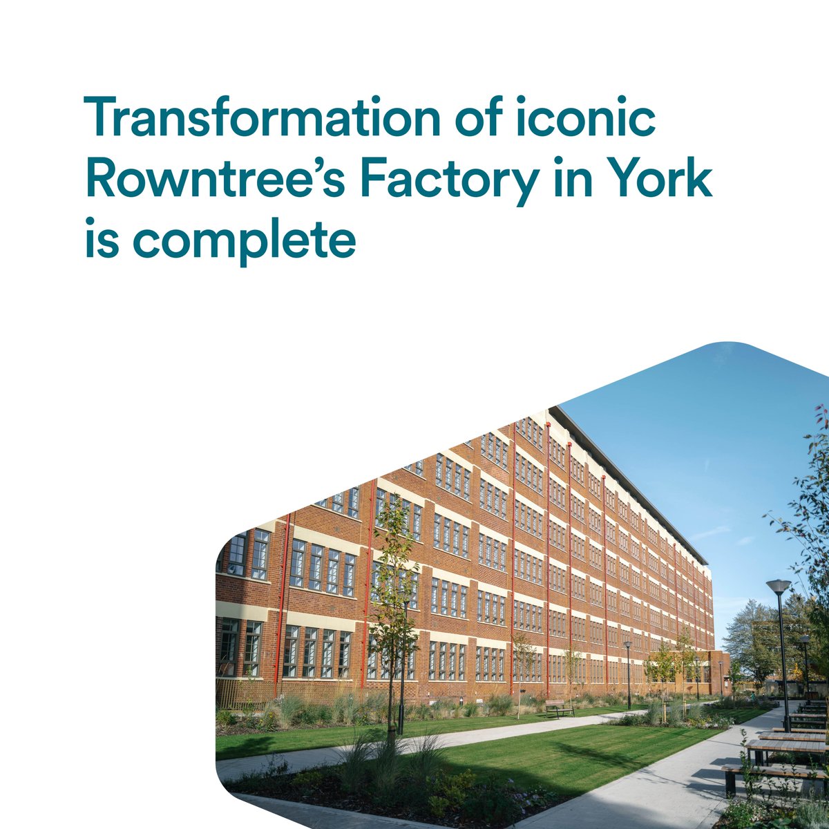 Henry Boot Construction (@henrybootconstr) on Twitter photo We have now completed on The Cocoa Works, transforming the iconic Rowntree’s Factory into a high-quality residential development for Latimer by <a href="/Clarion_Group/">Clarion Housing Group</a> 🍫
Find out more 👉 lnkd.in/eBsm2qaW We have now completed on The Cocoa Works, transforming the iconic Rowntree’s Factory into a high-quality residential development for Latimer by <a href="/Clarion_Group/">Clarion Housing Group</a> 🍫
Find out more 👉 lnkd.in/eBsm2qaW