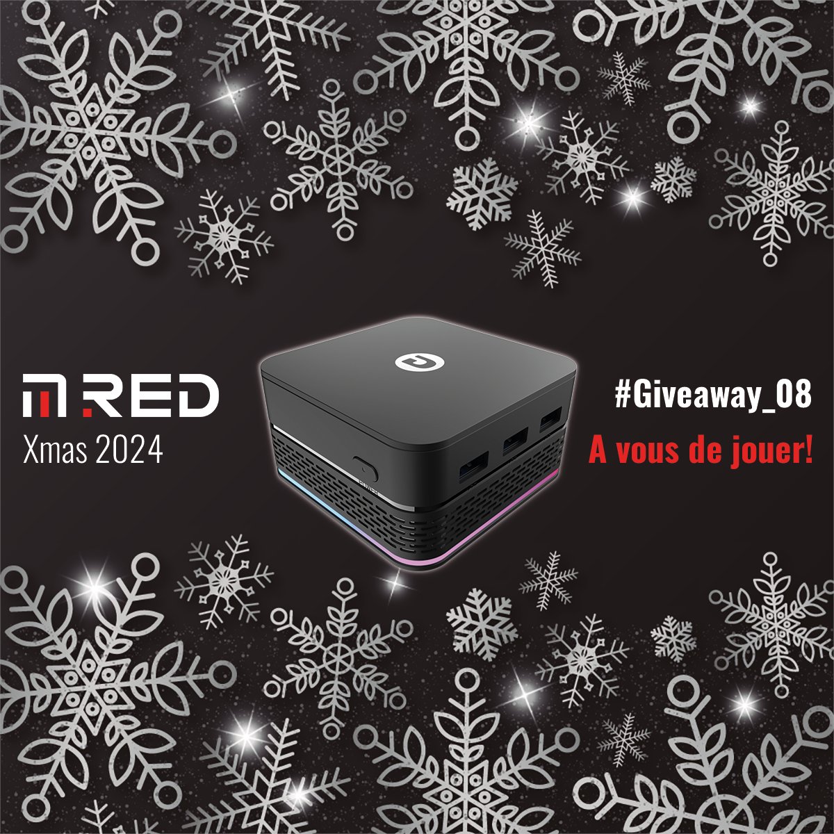 ✨ Vivez la magie de Noël avec le Calendrier de l’Avent MRed ! 🎅

#CONCOURS  #Giveaway  #XmasMRed ❄️
🎁 Case n°8 : Tiny PC ECHO
🖤 Celeron N5105
🖤 8Go/256Go

🎄 RT, Like &amp; Follow <a href="/MRed_Official/">MRed</a>  
🔔 TAS le 10/12
Bonne chance à toutes et à tous 🍀🤞

#upyourgame 👊