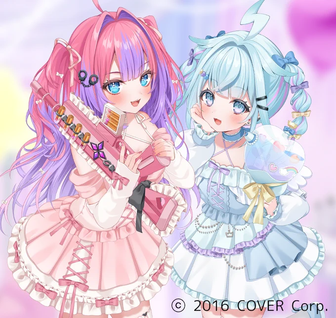 hololive DEV_IS FLOW GLOW 水宮枢様、綺々羅々ヴィヴィ様の「らぶきゅんうぉんてっど」歌ってみたイラストを担当させていただきました! #hololiveDEV_IS 