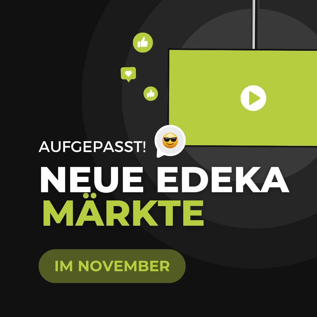 VIEWENTO's tweet photo. Gleich 5 neue EDKEA-Märkte im November. Mehr Reichweite, mehr Sichtbarkeit, mehr Nähe zu den Konsumenten - direkt am Point of Sale! 🙌🏻

Wir freuen uns auf die kommenden Monate - hier wird noch einiges auf euch zukommen! 🚀
#DOOH #werbung #instoremedia #instoreretailmedia https://t.co/tKQJTyR1SL
