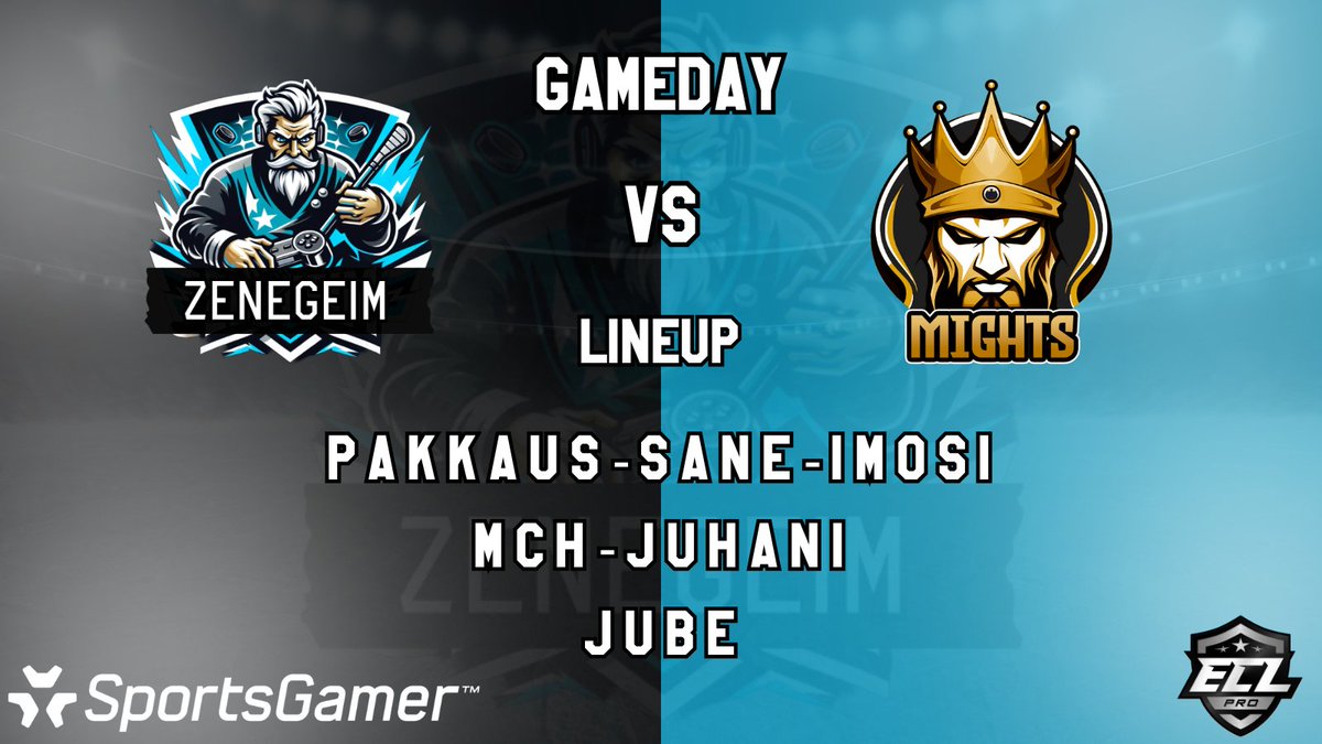 #GameDay (9/15)

🆚Mights
🕙21cet
🎙️<a href="/twitchmkine/">mkine</a>
📺twitch.tv/mkine

#ECL25Winter
<a href="/SportsGamerGG/">SportsGamer</a>
#KouvolanLakritsi 
#eHockey
