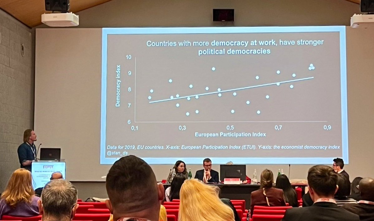 Stan_ds's tweet photo. Democracy at work &amp; democratic societies

Presentation at #ADAPTconference on why we need to look at companies to save our political democracies

Stole the pic from @_jacoposala https://t.co/i9d68IM69c