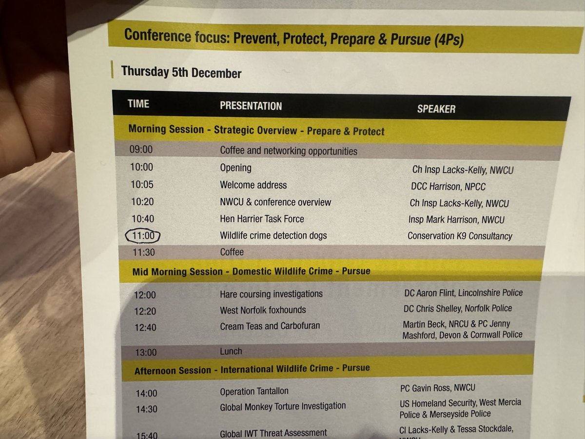We are excited to be here at The #35th #ukwildlifecrimeEnforcementconference with#police forces and Organisations working hard to help #prevent #protect #pursue stamp wildife crime out! #wildlifecrime #detectiondogs #training #conservationdogs