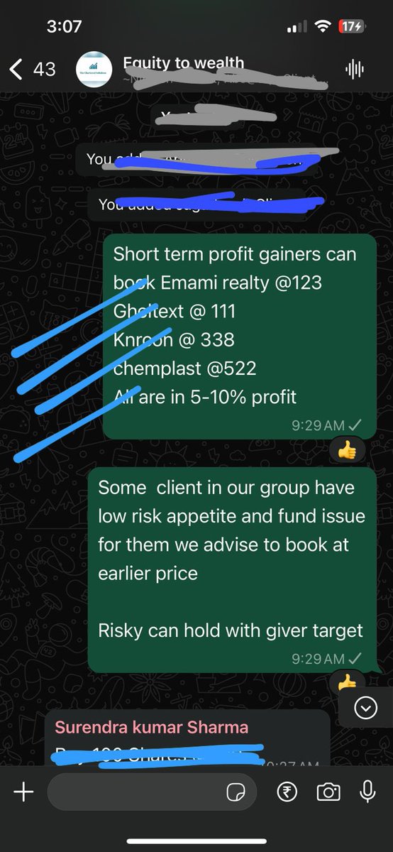 cadalukaanubhav's tweet photo. These calls exited in premium group
small to mid profit in all calls
In f&o group
#banknifty
#wipro
#bajajfinance
#ltim
#concor
in Equity group
#emamireal
#ghcltext
#knrcon
#chemplast
Screenshots are attached
If one want to join can WhatsApp @8740032032
https://t.co/llNIsQN9QT
Or can message me on X
Or can join through link provided in my profile