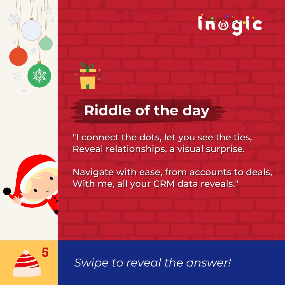 inogic's tweet image. #AdventWithInogic #advent #day5

This holiday season, streamline your CRM experience with #MapMyRelationships!
🎄Easily visualize CRM record relationships in Mind Map view, save time, &amp;amp; make data-driven decisions. Try it now at inogic.com 
 #d365 #HolidayEfficiency