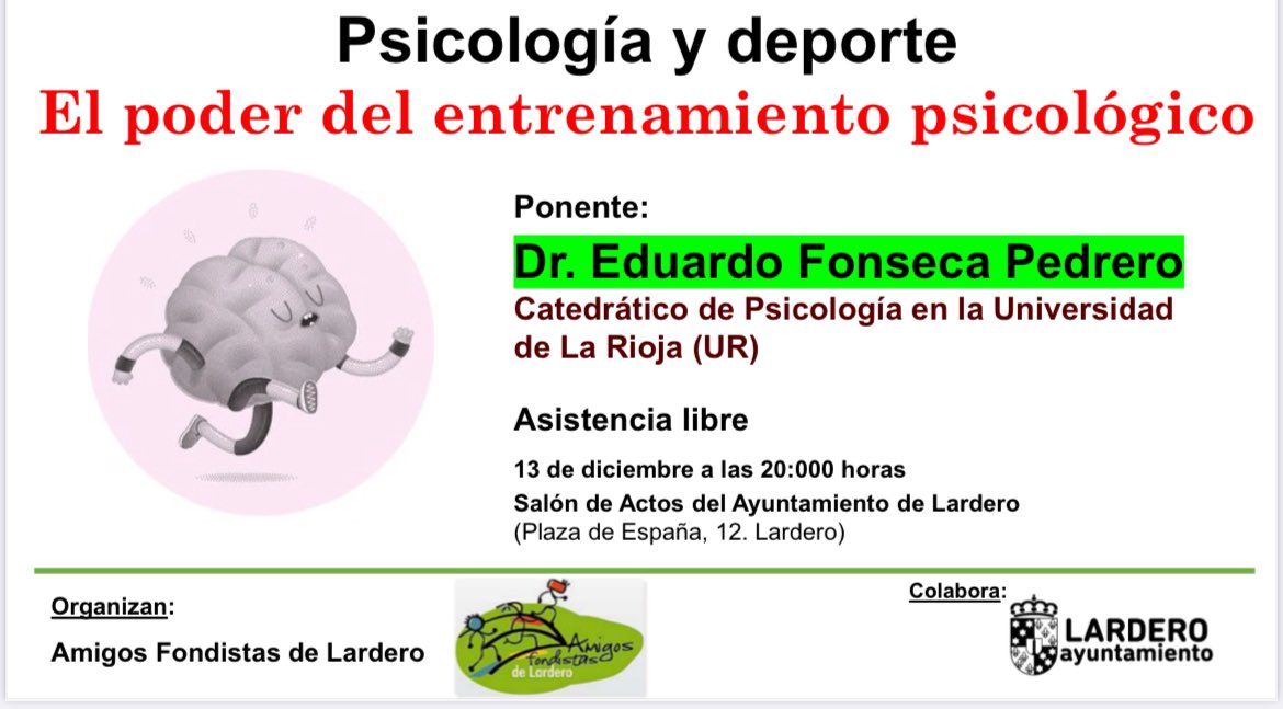 ¿Quieres seguir mejorando tu actividad deportiva? ¿Te interesa tu bienestar emocional? Una vez más, los <a href="/AFLardero/">Amigos F. Lardero</a> piensan en ti: