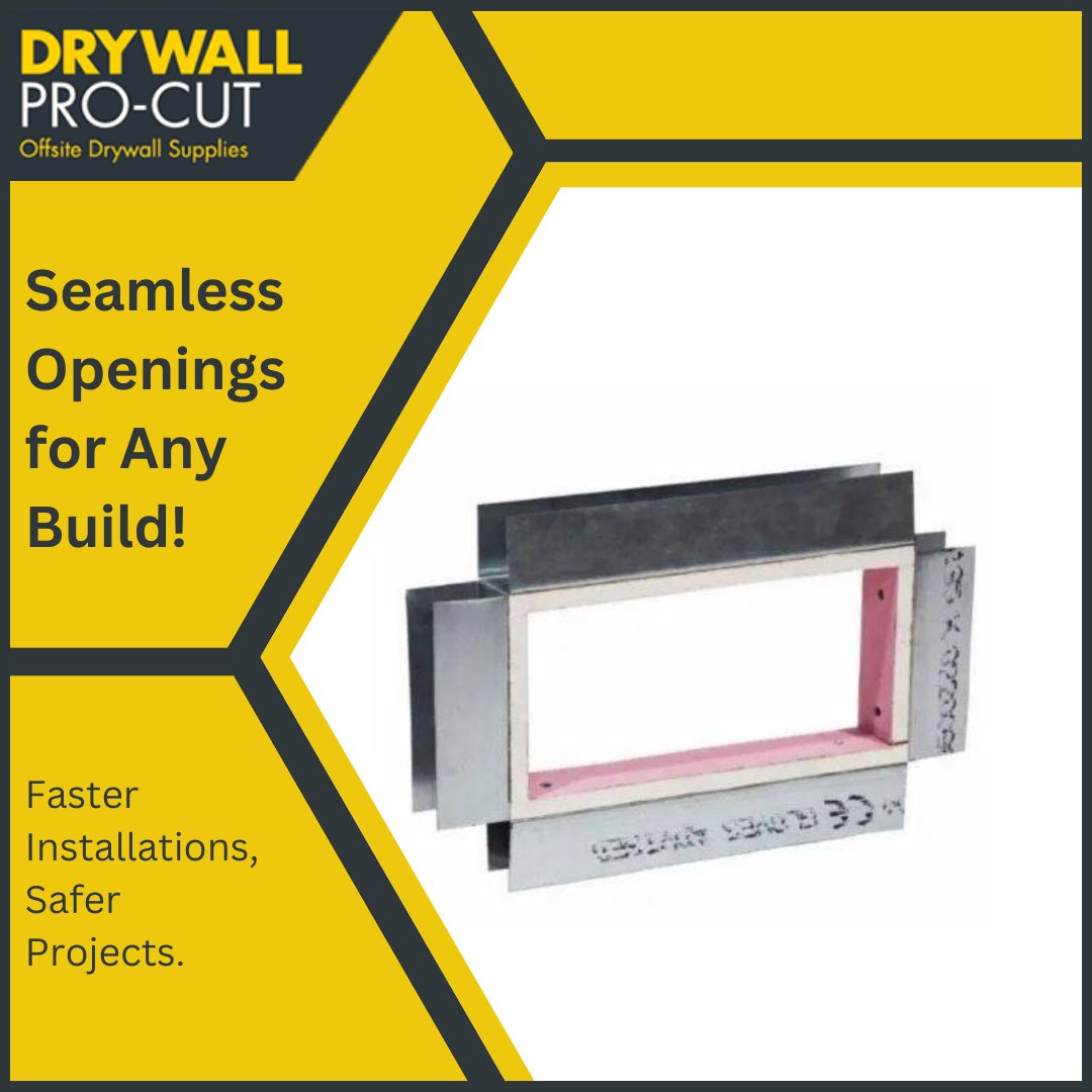 DrywallProCut's tweet photo. Simplify Projects with Siniat Pro Cut Modular Openings
Our 4-sided modular openings make installation faster and safer every time.
Explore more solutions here: https://t.co/M1mrSJebQt
#EfficientBuilding #DrywallProCut #ConstructionSolutions https://t.co/VYKpsuNmhb