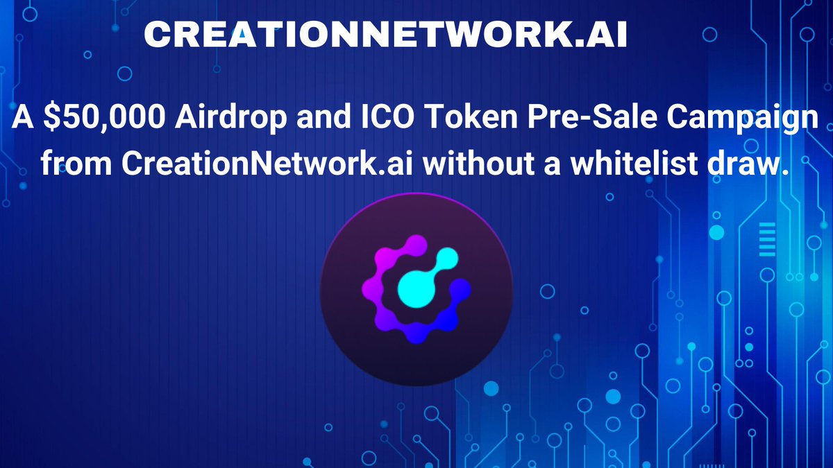 No whitelist draw, no complications—just follow these simple steps:
1️⃣ Follow us on Twitter: 
x.com/CRNTNetworkAI?…

2️⃣ Join our Telegram group: t.me/+QqMTM4KFbYZjO…
 
3️⃣ Complete the Whitelist Form: creationnetwork.ai/whitelist-aird…