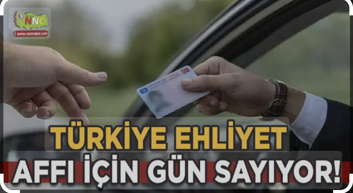 Ölümlü Yaralanmalı Maddi Hasarlı Kazaya Karışmamış Hatalarının Farkında Olan 2.5 Milyon Sürücü #EhliyetAffı Bekliyor Sayın <a href="/AliYerlikaya/">Ali Yerlikaya</a> <a href="/yilmaztunc/">Yılmaz TUNÇ</a> <a href="/YildizFeti/">Feti Yıldız</a> <a href="/TBMMresmi/">TBMM</a> <a href="/TBMMGenelKurulu/">TBMM Genel Kurulu</a> <a href="/MhpTbmmGrubu/">MHP TBMM Grubu #MHP</a> <a href="/Akparti/">AK Parti</a> <a href="/AvMustafaArslan/">Av.Mustafa ARSLAN</a> <a href="/UABakanligi/">T.C. Ulaştırma ve Altyapı Bakanlığı</a> <a href="/AKGenclikGM/">AK Gençlik</a> <a href="/AkpartiAnkara/">AK Parti Ankara</a>