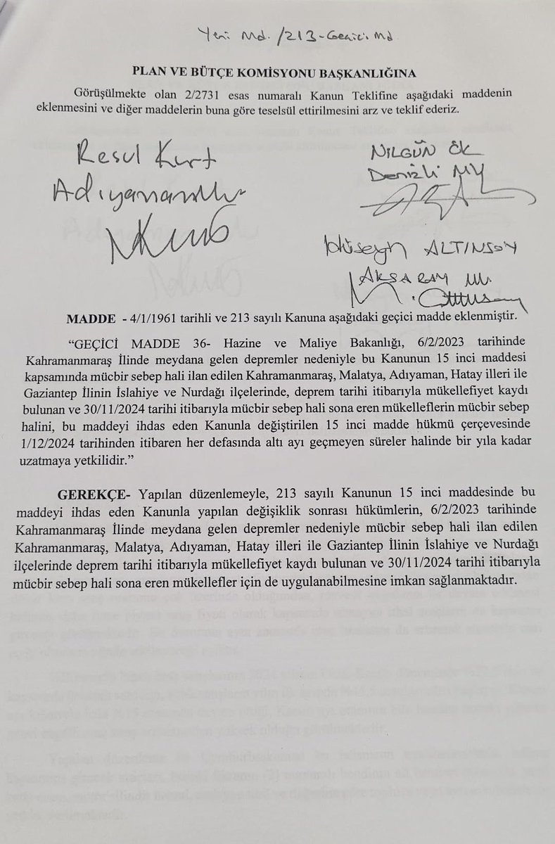 Mücbir Sebep Hali uzatıldı demek için henüz erken. Yetki Hazine ve Maliye Bakanlığına verildi. Bakanlık tarafından bir açıklama bekliyoruz.

#mücbirsebepuzatılsın

<a href="/HMBakanligi/">T.C. Hazine ve Maliye Bakanlığı</a> <a href="/memetsimsek/">Mehmet Simsek</a>