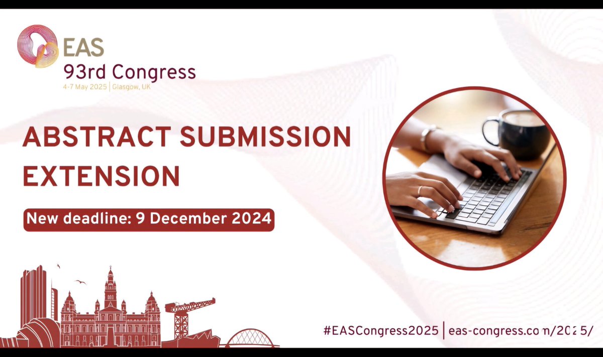 Maria Giovanna Lupo (@mariagi31609461) on Twitter photo 💣💣💣 Explosive news 💣💣💣
You have still 4 days to submit you work for the #EASCongress2025!!!!!
Thanks to European Atherosclerosis Society for this opportunity!!!
Don't miss the chance to shine in the beautiful #Glasgow.
<a href="/society_eas/">European Atherosclerosis Society</a> #CardioTwitter 💣💣💣 Explosive news 💣💣💣
You have still 4 days to submit you work for the #EASCongress2025!!!!!
Thanks to European Atherosclerosis Society for this opportunity!!!
Don't miss the chance to shine in the beautiful #Glasgow.
<a href="/society_eas/">European Atherosclerosis Society</a> #CardioTwitter