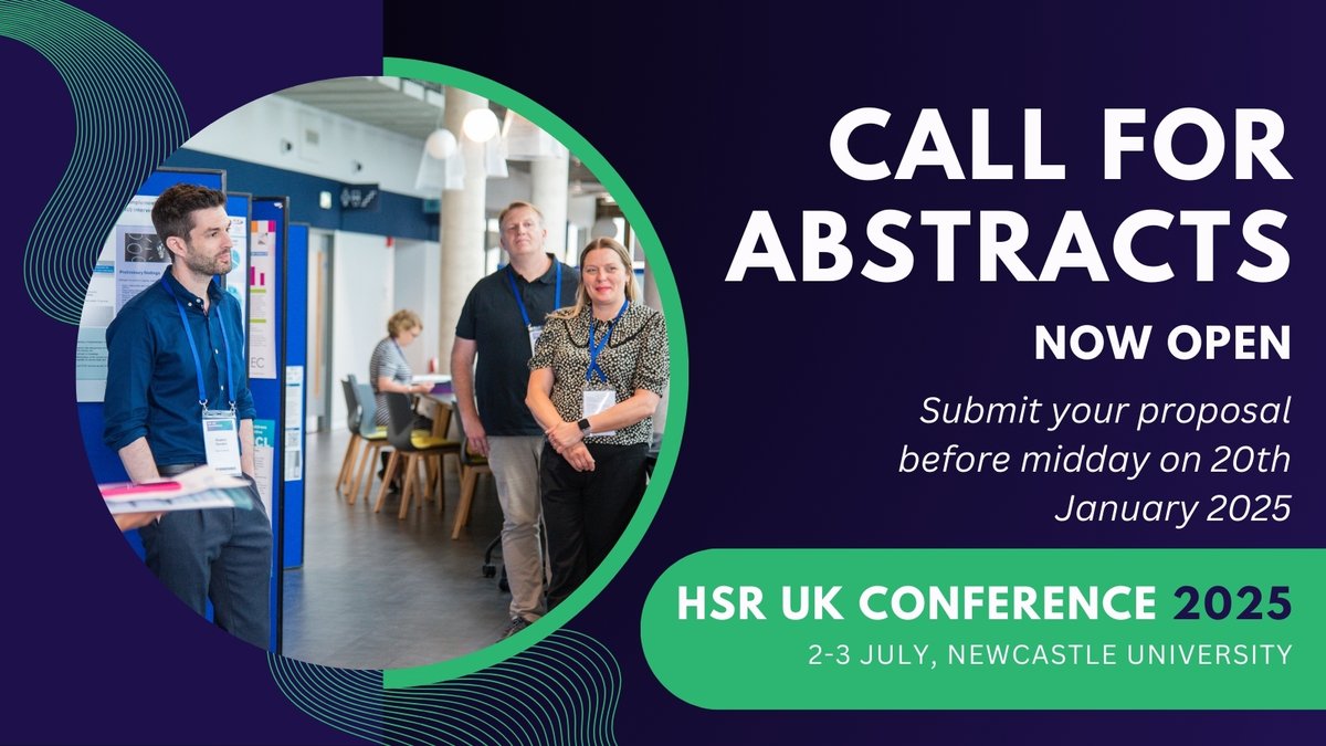 📢 Submit your abstracts for #HSRUK25! Don’t miss this chance to contribute to our engaging, innovative and friendly conference. Submit early! 

Apply here: hsruk2025.org
