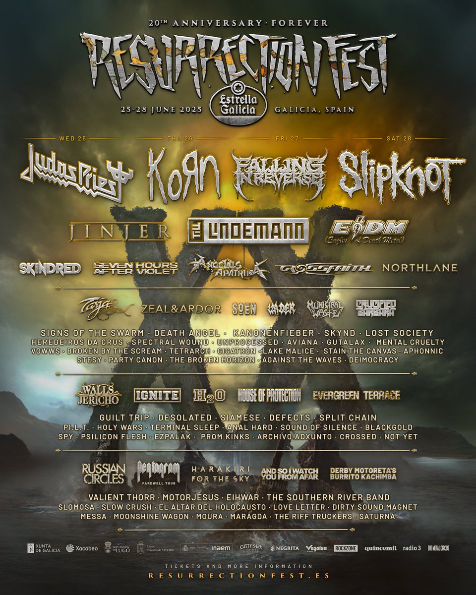CrossfaithJapan's tweet photo. We can’t be more excited to announce we’ll be playing @ResurrectionESP  this summer! It also means we’ll go back touring WORLDWIDE 2025!

スペイン最大級野外メタルフェス「Resurrection Fest」出演決定！

Amigos en España Por fin estamos listos para volver a casa al Resurrection Fest. ¡Nos vemos el año que viene!

HP▷https://t.co/LEGCsRYlOW

See you in da pit!