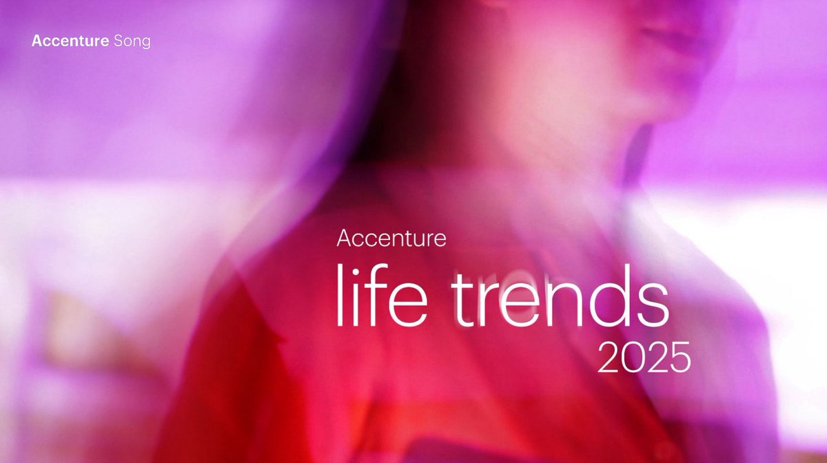 Accenture ออกผลวิจัย Life Trends 2025 ว่าด้วยเทรนด์การเปลี่ยนพฤติกรรมและทัศนคติของมนุษย์ ในยุคที่เทคโนโลยี โดยเฉพาะ AI กำลังมีผลกับชีวิตมนุษย์มากขึ้น 

จากผลสำรวจคนกว่า 25,000 คนทั่วโลก พร้อมแนะนำว่าแบรนด์และธุรกิจควรปรับตัวรับเทรนด์นี้อย่างไร

🧵เธรดนี้มาสรุปทั้ง 5 เทรนด์ให้ฟัง