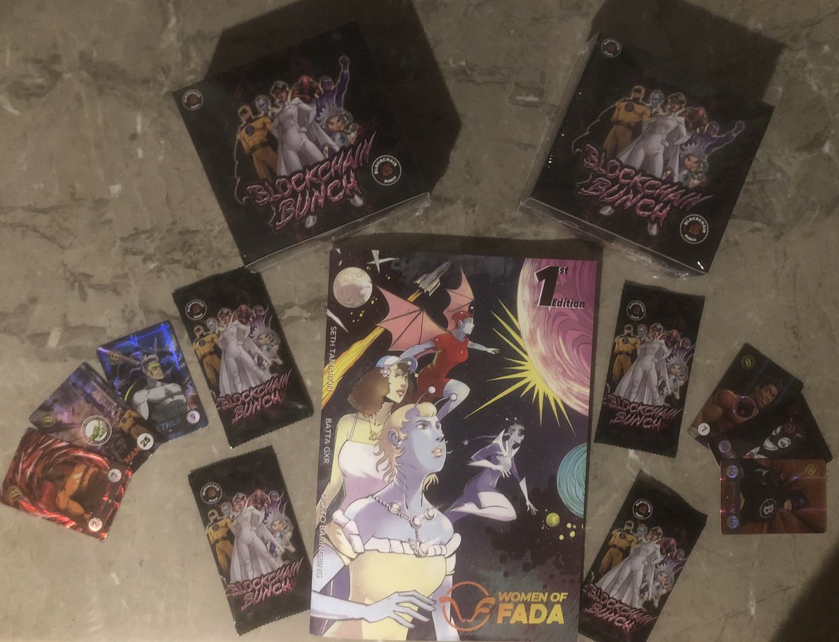 thematicman's tweet photo. We are stoked to deliver our first comic book and our trading cards right in time for Christmas! 

The Blockchain Bunch is just getting started! https://t.co/CmBPQPJNNE