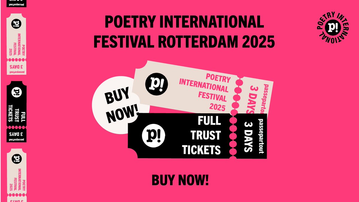 The best gifts aren’t things—they’re experiences. Today, grab a Full Trust Ticket to the Poetry International Festival 2025 (June 13-15)!🎟️🎄

The memories that last a lifetime are just one passepartout away!

Tickets👉 ow.ly/K7pU50UlCLr