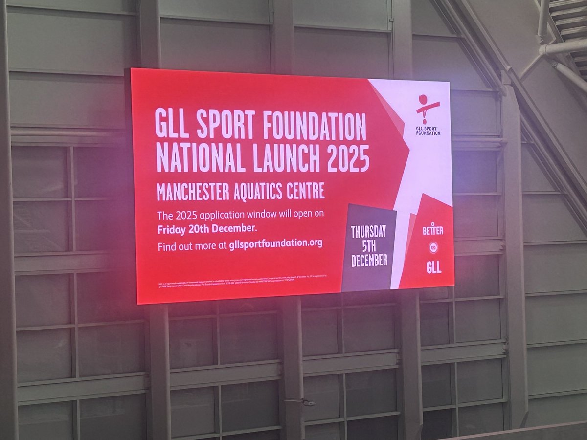 MCRactive Centres (@better_mcr) on Twitter photo It was an honour to host the <a href="/gllsf/">GLL Sport Foundation</a> national launch 2025 here in #Manchester today at the iconic Manchester Aquatics Centre, ahead of the funding application window opening on December 20th. It was an honour to host the <a href="/gllsf/">GLL Sport Foundation</a> national launch 2025 here in #Manchester today at the iconic Manchester Aquatics Centre, ahead of the funding application window opening on December 20th.
