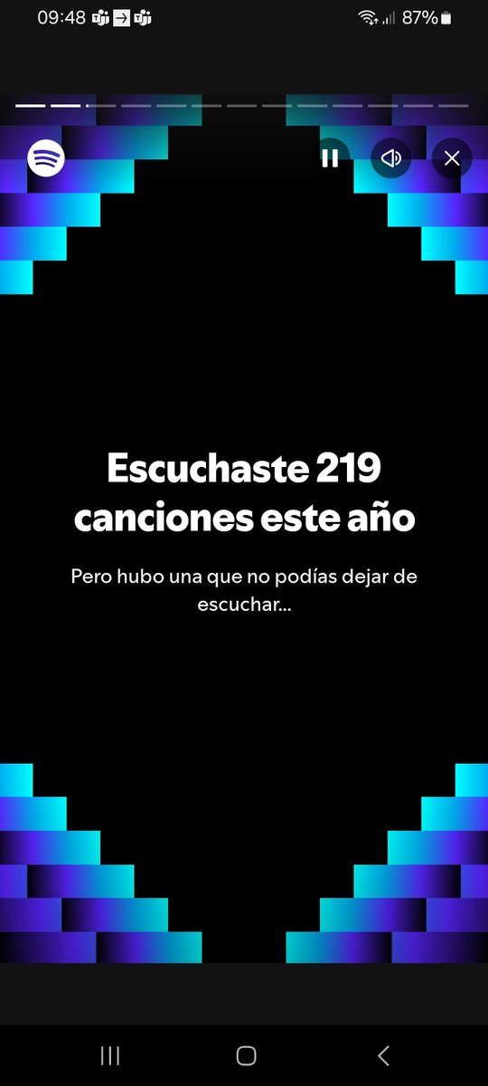 Hola perritos <a href="/BullterrierFM/">BullterrierFM</a> esto es mi año en Spotify, y es la menor de las opciones que ocupo para escuchar música, realmente fueron muy pocas canciones escuchadas para un año no hay que clavarse tanto en esta info de esa app