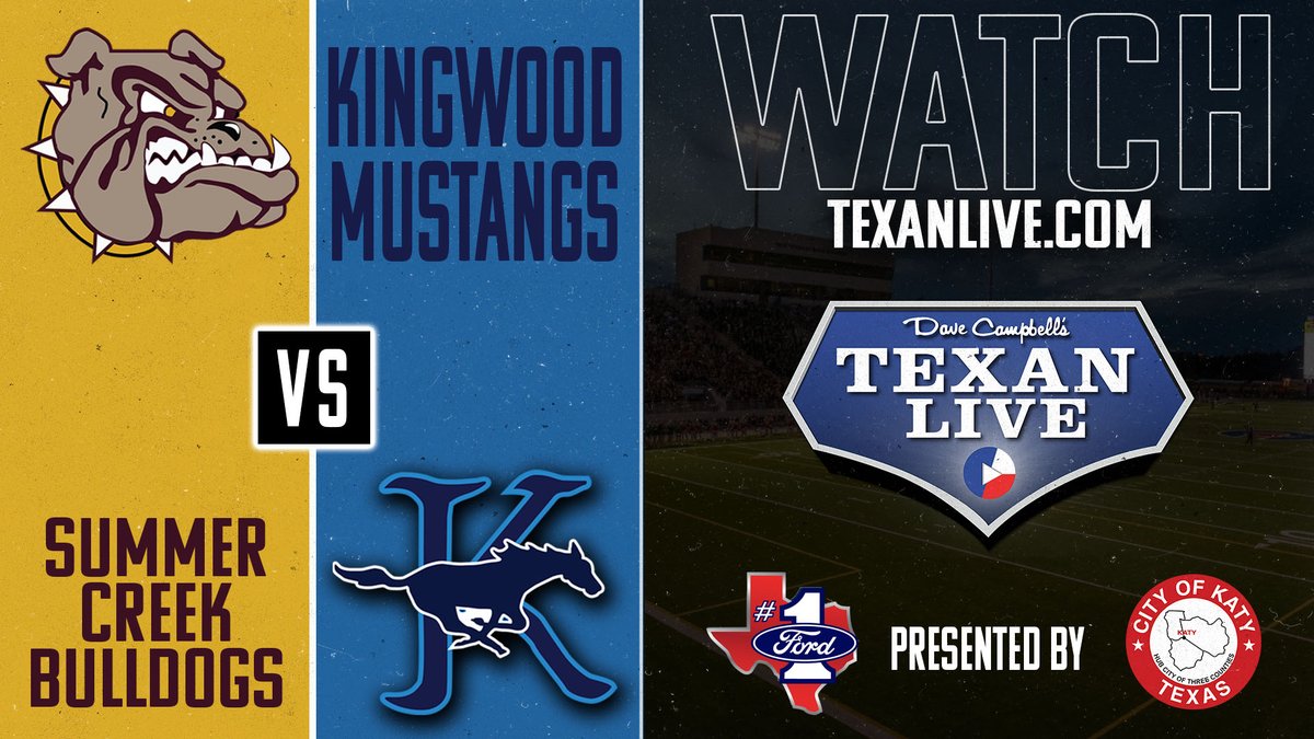 Dave Campbell’s Texan Live - Texanlive.com (@texan_live) on Twitter photo Regional Final
🏟️ Live from Turner Stadium
🏈Summer Creek vs Kingwood
📅 Saturday, December 7th
🎙️<a href="/JChrisPXP/">J. Chris Elliott </a>
⏰ 2pm Kickoff
📺bit.ly/3Bms4t1
#TXHSFB #Dctf #TexanLive Regional Final
🏟️ Live from Turner Stadium
🏈Summer Creek vs Kingwood
📅 Saturday, December 7th
🎙️<a href="/JChrisPXP/">J. Chris Elliott </a>
⏰ 2pm Kickoff
📺bit.ly/3Bms4t1
#TXHSFB #Dctf #TexanLive