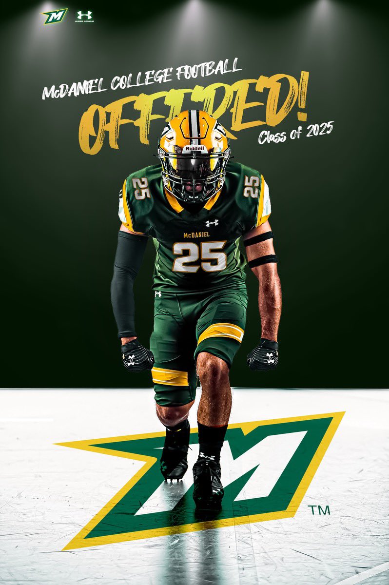 Blessed to receive an offer from McDaniel!!