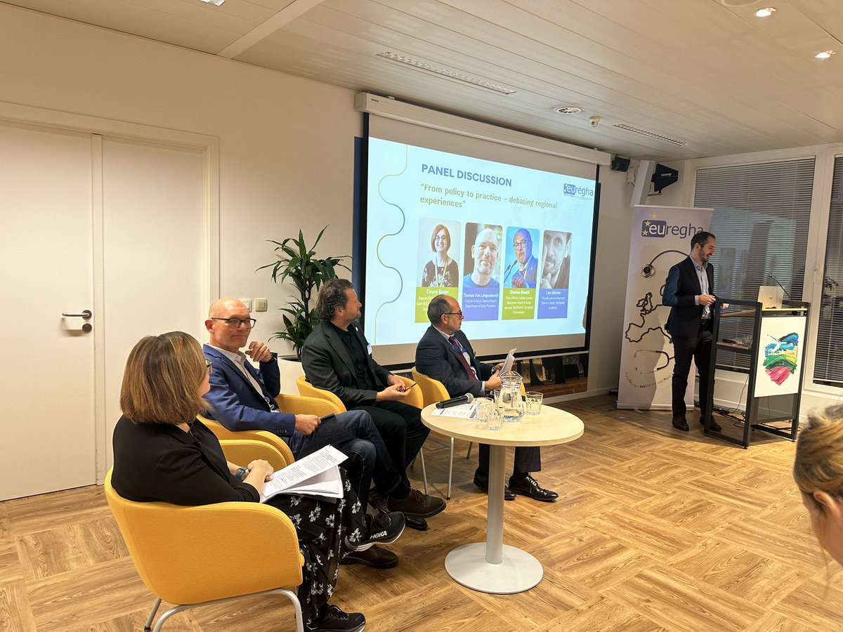 EUREGHA - Regional and Local Health Authorities (@euregha) on Twitter photo <a href="/micheclb/">Michele Calabrò</a> <a href="/TECScotland/">TEC Scotland</a> <a href="/AndreaTECScot/">Andrea Pavlickova</a> <a href="/EU_CoR/">European Committee of the Regions</a> <a href="/OstergotlandEU/">Region Östergötland EU Office</a> <a href="/EU_reforms/">SG REFORM 🇪🇺</a> <a href="/EU_Health/">EU One Health</a> <a href="/EUinmyRegion/">EUinmyRegion🇪🇺</a> <a href="/RERBruxelles/">RegioneER Bruxelles</a> <a href="/AQuAScat/">AQuAS</a> <a href="/BrusselsNI/">NI in Europe</a> <a href="/serafino4/">Serafino Nardi 🇪🇺</a> <a href="/mayacmat/">Maya Matthews</a> <a href="/CBI_Health/">Cross-border Institute (CBI)</a> <a href="/AressPuglia/">AReSS Puglia</a> <a href="/promisalute/">ProMIS</a> <a href="/BSacredeus/">Birgitta Sacrédeus</a> <a href="/EU_Commission/">European Commission</a> <a href="/osakidetzaEJGV/">Osakidetza</a> <a href="/simona/">Simona Lombardo</a> <a href="/BeWellProjectEU/">BeWell Project</a> 💡 We’re starting our second panel after a short break full of networking and exchanges:
From Policy to Practice – Debating Regional Experiences 💡
In this session, we’ll discuss how regional examples are driving the implementation of EU health policies. Our speakers will <a href="/micheclb/">Michele Calabrò</a> <a href="/TECScotland/">TEC Scotland</a> <a href="/AndreaTECScot/">Andrea Pavlickova</a> <a href="/EU_CoR/">European Committee of the Regions</a> <a href="/OstergotlandEU/">Region Östergötland EU Office</a> <a href="/EU_reforms/">SG REFORM 🇪🇺</a> <a href="/EU_Health/">EU One Health</a> <a href="/EUinmyRegion/">EUinmyRegion🇪🇺</a> <a href="/RERBruxelles/">RegioneER Bruxelles</a> <a href="/AQuAScat/">AQuAS</a> <a href="/BrusselsNI/">NI in Europe</a> <a href="/serafino4/">Serafino Nardi 🇪🇺</a> <a href="/mayacmat/">Maya Matthews</a> <a href="/CBI_Health/">Cross-border Institute (CBI)</a> <a href="/AressPuglia/">AReSS Puglia</a> <a href="/promisalute/">ProMIS</a> <a href="/BSacredeus/">Birgitta Sacrédeus</a> <a href="/EU_Commission/">European Commission</a> <a href="/osakidetzaEJGV/">Osakidetza</a> <a href="/simona/">Simona Lombardo</a> <a href="/BeWellProjectEU/">BeWell Project</a> 💡 We’re starting our second panel after a short break full of networking and exchanges:
From Policy to Practice – Debating Regional Experiences 💡
In this session, we’ll discuss how regional examples are driving the implementation of EU health policies. Our speakers will