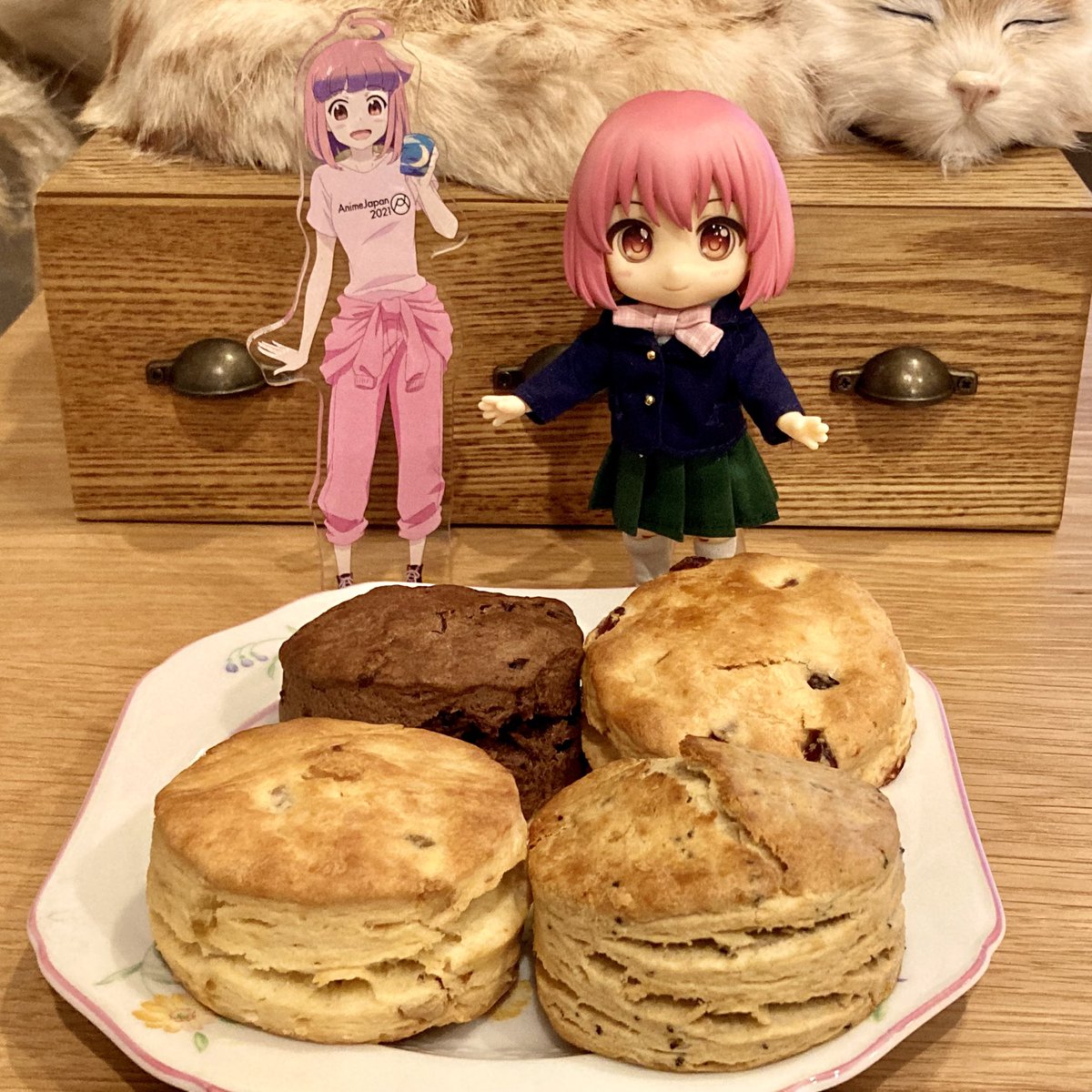asukaLTD_EXP's tweet photo. 今日のお店はデザートが出なかったので、お家スイーツです🍰
「famfamのスコーンだよ☆もうすぐお茶も入るからね🫖」
いただきます😊
「クリームをたっぷり塗って召し上がれ♪」
#やくならマグカップも #豊川姫乃
#多治見市 #famfam https://t.co/fze0HVCOJH