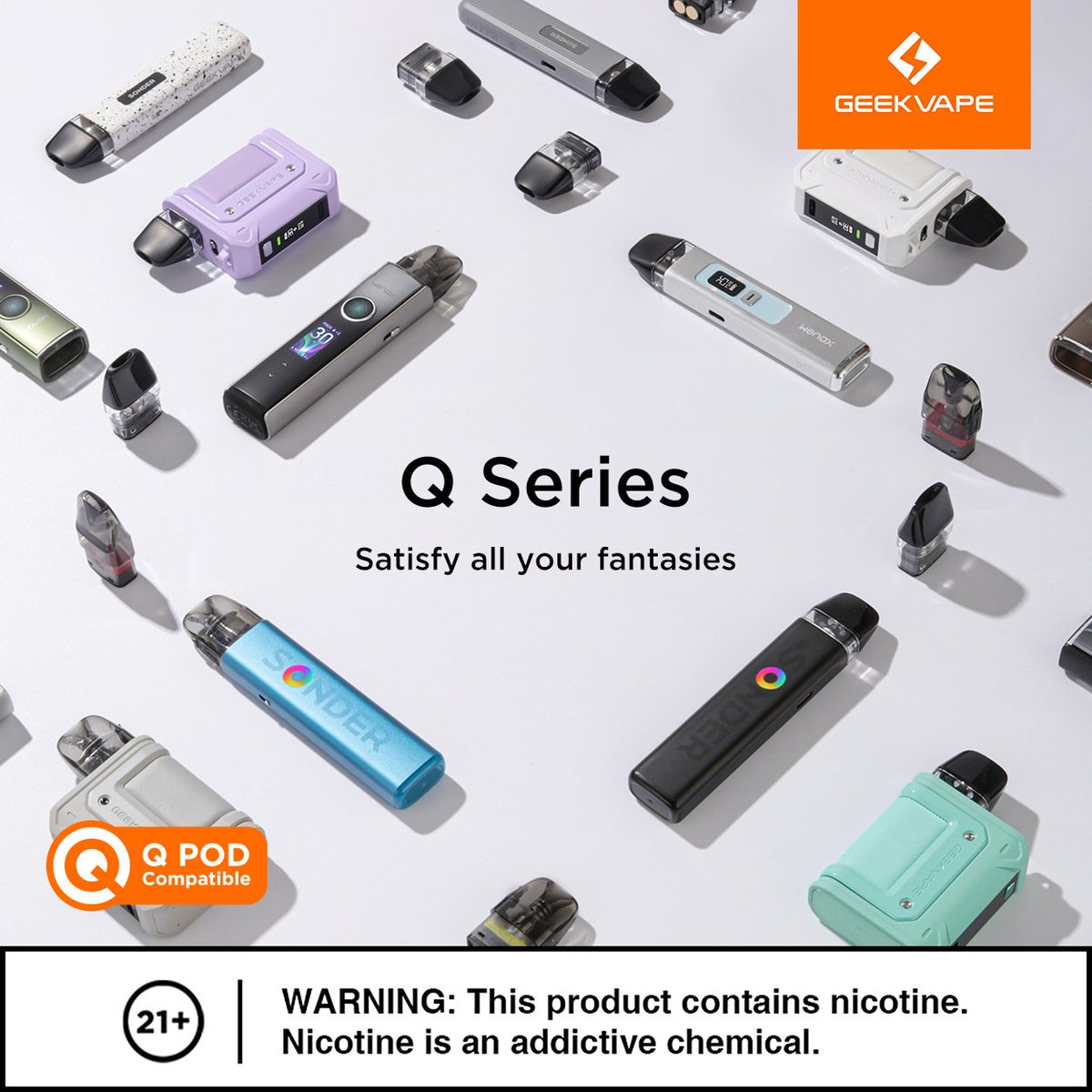GeekvapeTech's tweet image. 🌟 The Q Series Family! 🌟

Which one is your favorite? 🤔
From sleek designs to premium performance, there’s a Q for everyone.
Find your perfect match today!

#QSeries #Geek #VapeFamily #geekvape #Qpod #sonderq2 #Wenaxq