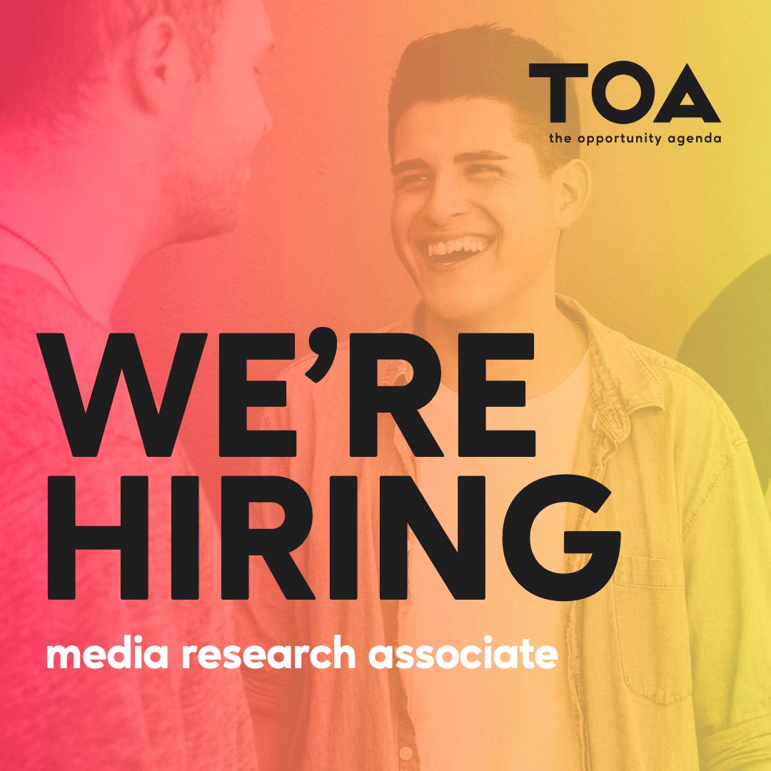 Join our team! We’re seeking a skilled Media Research Associate to support Health Equity Works (HEW), a communications campaign amplifying nonprofits and advocacy organizations advancing health equity. 

opportunityagenda.org/about-us/jobs-…