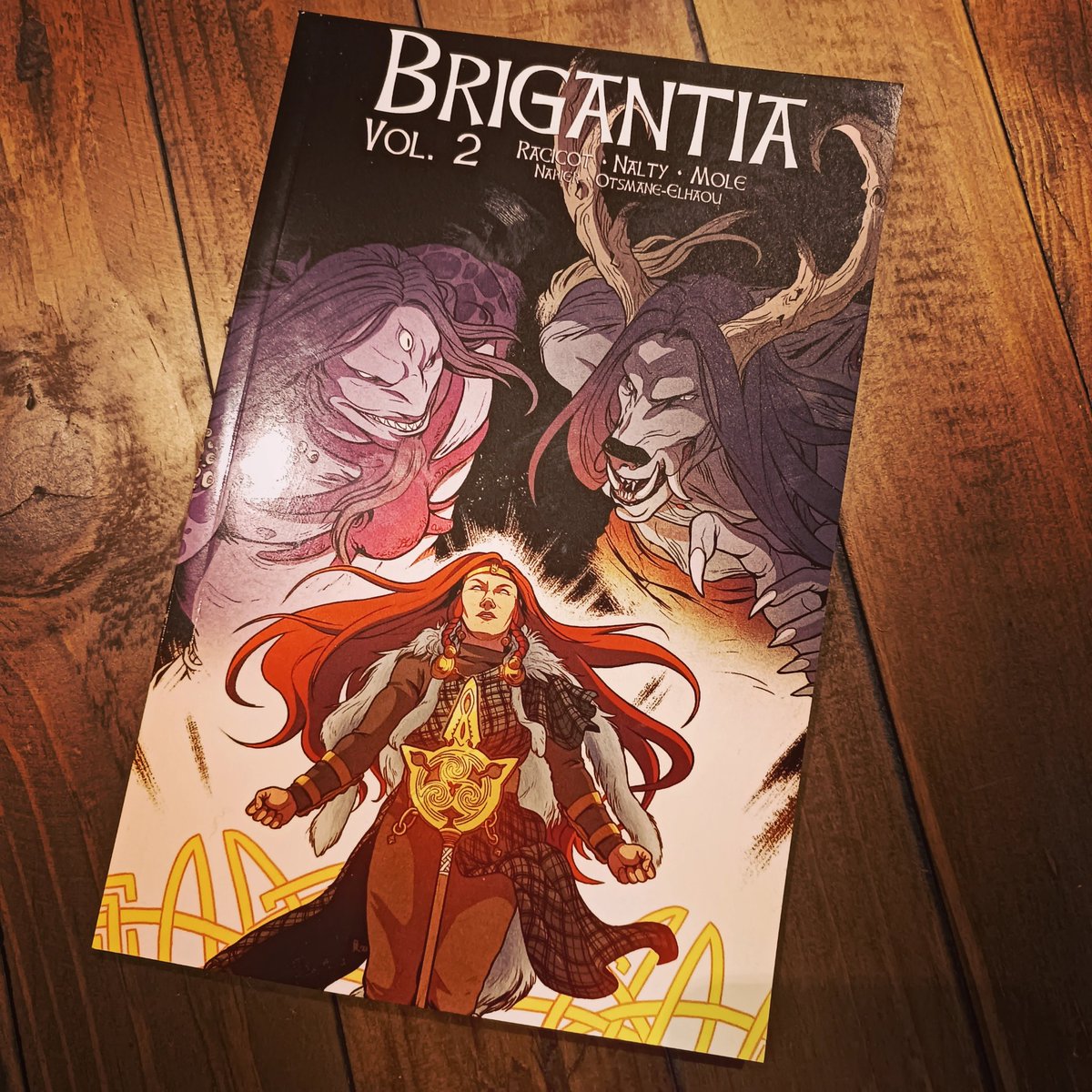 Got a copy of Brigantia vol.2 in the post from <a href="/ChrisManji/">Chris 'Human Cryptid' Mole ☀️</a> This is the kind of thing that should be at the forefront of a British comic book industry. Great achievement from the team for a second volume, I enjoyed it. 📚 #comicsofkickstarter #indiecomics