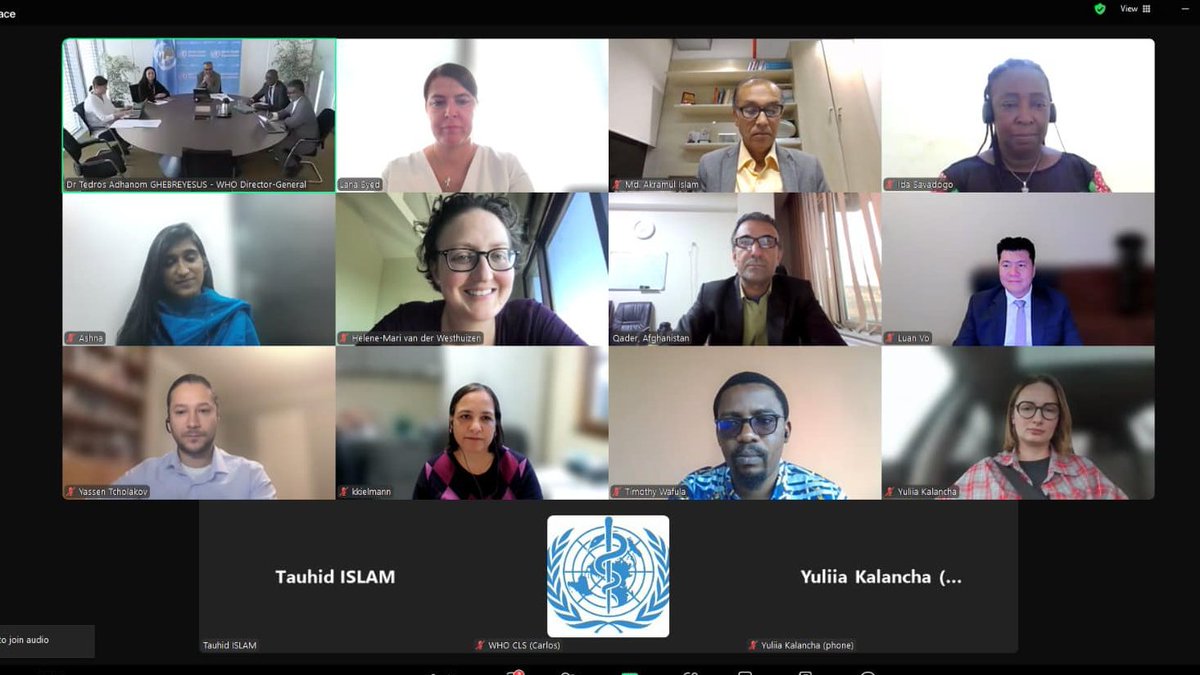 TerezaKasaeva's tweet photo. Today, @WHO DG @DrTedros virtually met with the dynamic WHO Civil Society Task Force on #TB to discuss the critical role of civil society in amplifying voices of affected communities, increasing investments and translating committments to action. #Inspired #EndTB #HealthForAll https://t.co/dGuOa5zDyg