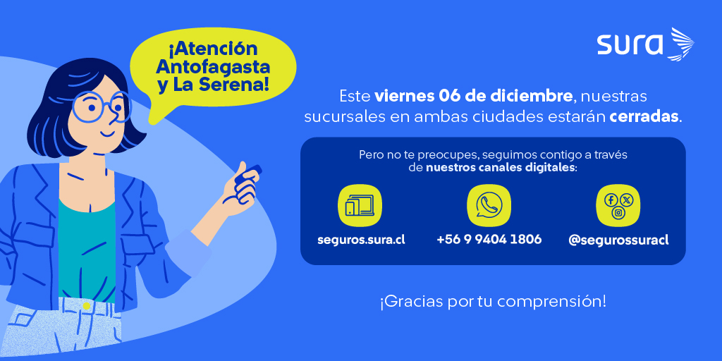 🚨Cierre de sucursales🚨

Nuestras sucursales se encontrarán cerradas, pero recuerda que siempre estamos conectados contigo😉