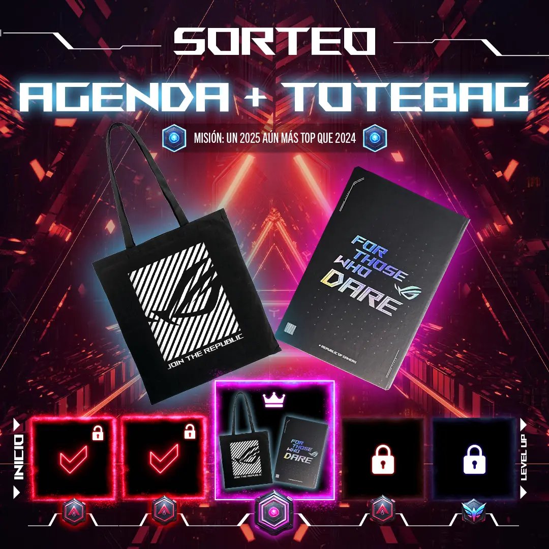 ASUSROGES's tweet photo. ¡¡NUEVA MISIÓN! 🫡

Sorteamos un exclusivo pack para que empieces 2025 de la manera más 🔝

1️⃣ Síguenos en @ASUSROGES
2️⃣ Dale RT a esta publicación
3️⃣ Comenta con tu emoticono gamer favorito

#ROGXmasDrop https://t.co/cDX7cW0IMr