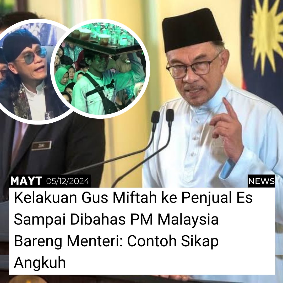 rexthatch's tweet photo. Gus miftah sampai dikritik oleh PM Malaysia dan dibahas dengan para menteri nya👀 https://t.co/9rae3OVWlV