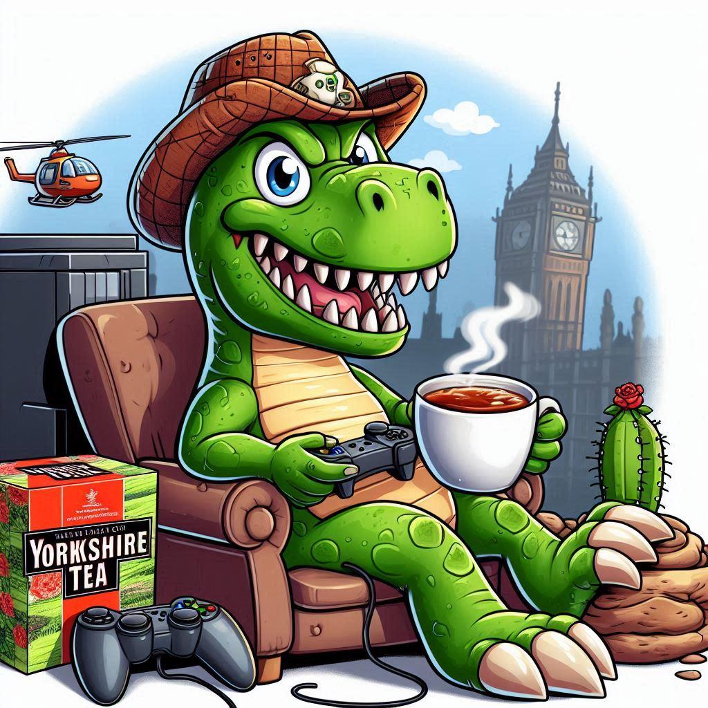 lbr1977's tweet photo. @YorkshireTea @technicalystabl @YorkshireTea I'm not giving up, a little AI inspired help and a graphic for an awesome Yorkshire Tea/gaming pad cross that only @technicalystabl could deliver.. what do you think of these?? These would make awesome gaming pads. Us dinosaur gamers drink tea too https://t.co/lsvUpOP51v