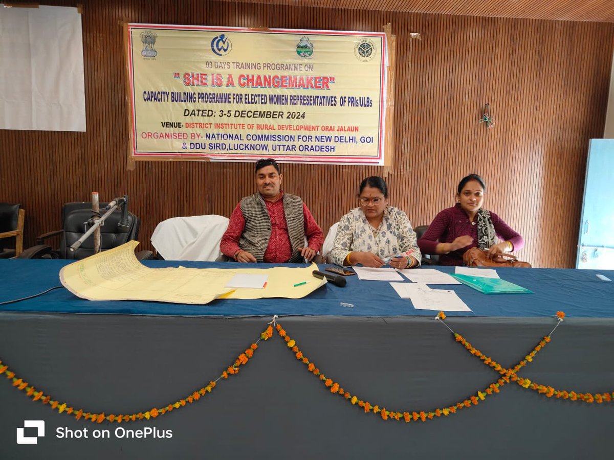 NCWIndia's tweet photo. Second batch of Deen Dayal Upadhyay State Institute of Rural Development, Uttar Pradesh, is being held under the She is a Changemaker project in Orai, Jalaun, from 3rd to 5th December 2024. Empowering rural women leaders for transformative change! #SheIsAChangemaker #RuralLeadership
@PibLucknow
@VijayaRahatkar